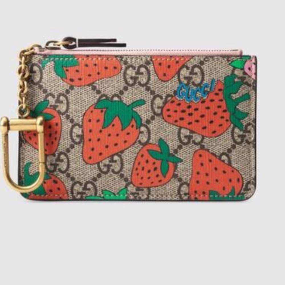 ISO Gucci Strawberry Keychain Wallet - Picture 1 of 1